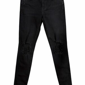 American Eagle Outfitters Black Ripped Skinny Jeans